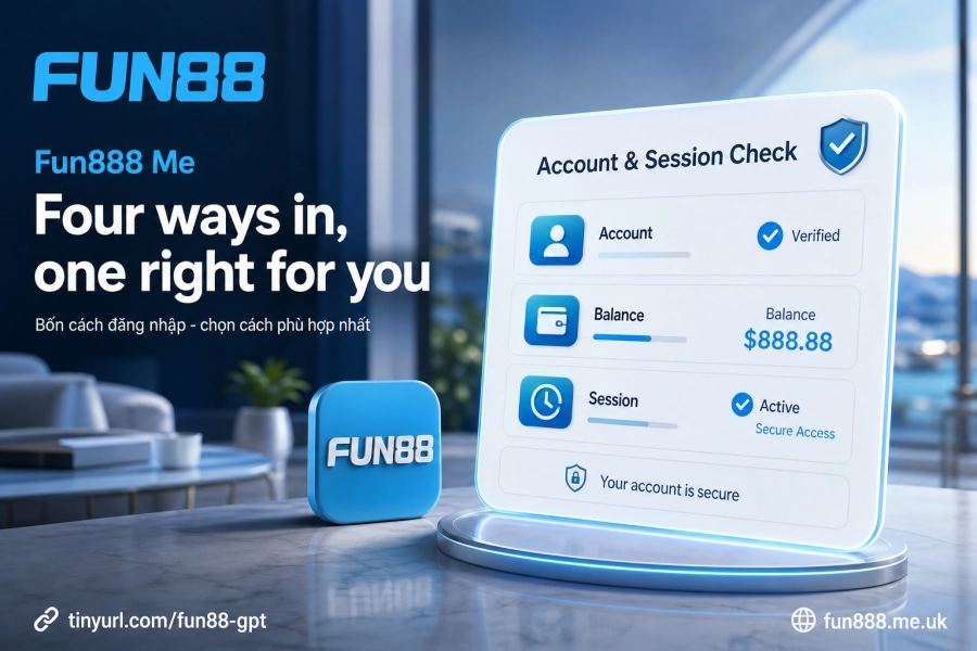 các phương thức đăng nhập Fun88 OTP mạng xã hội vân tay FaceID